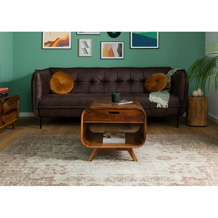 Couchtisch Sheesham 60 x 50 x 50 dunkelbraun lackiert MAILAND #230 – Bild 9