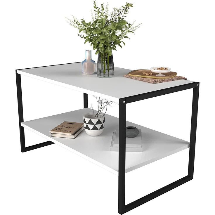 VCM Beistelltisch & Couchtisch Insasi 919065 Weiß H. 50 x B. 90 x T. 50 cm – Bild 1