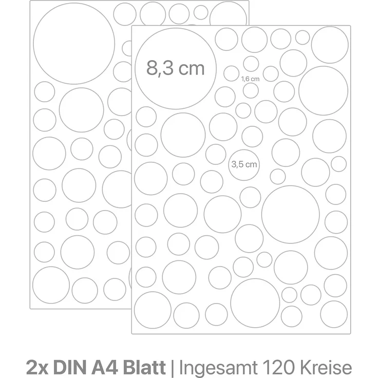 WANDKIND Wandtattoo Kreise Set 120 Stück V283 – Bild 4