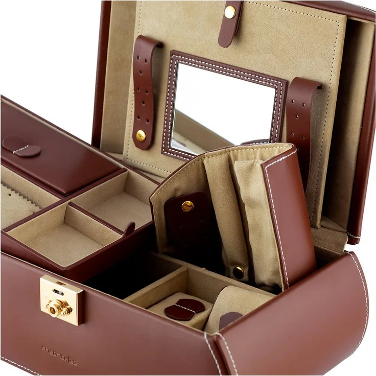 Friedrich23 Schmuckkasten / Uhrenbox aus Leder Cordoba, inkl. 1 herausnehmbares Etui – Bild 3