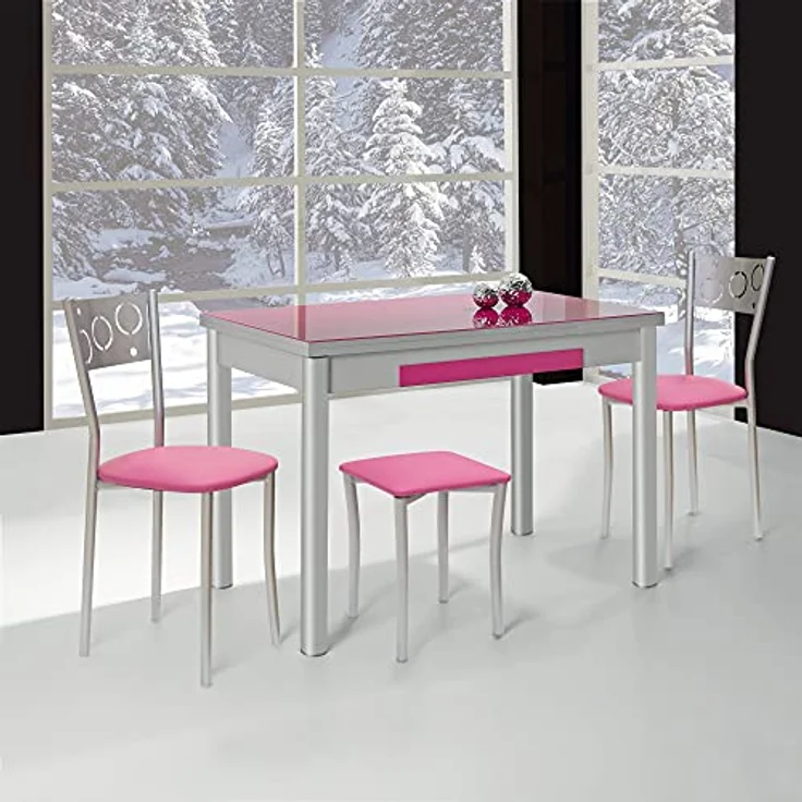 ASTIMESA Zwei Küchenstuhl, Metall, beige, Altura de asiento: 45 cms – Bild 2