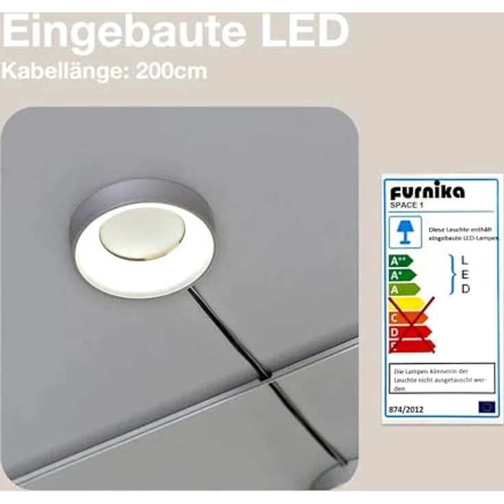 K-Möbel Hängevitrine, Schwarze Glasvitrine mit 2 Fächern, Rechteckig, 60x80x25 cm für Wohnzimmer und Wohnwände – Bild 4