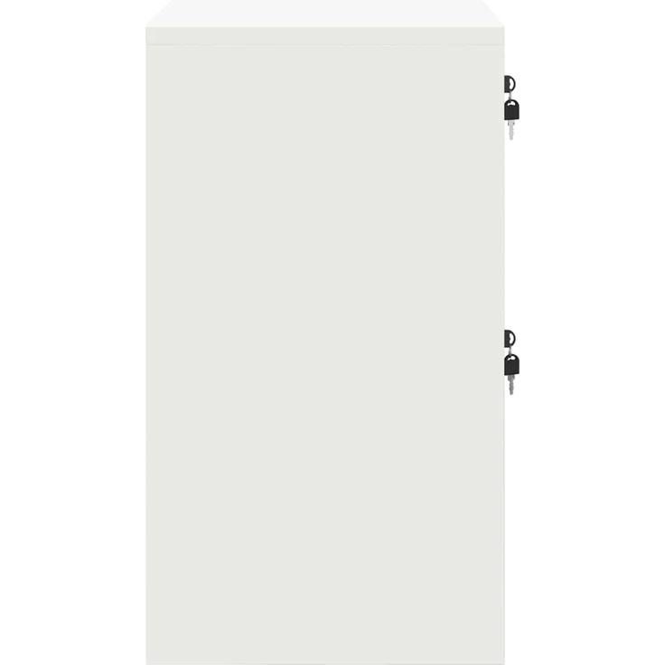 vidaXL Aktenschrank Weiß 45,5 x 42 x 74,5 cm Kaltgewalzter Stahl 891615 – Bild 8