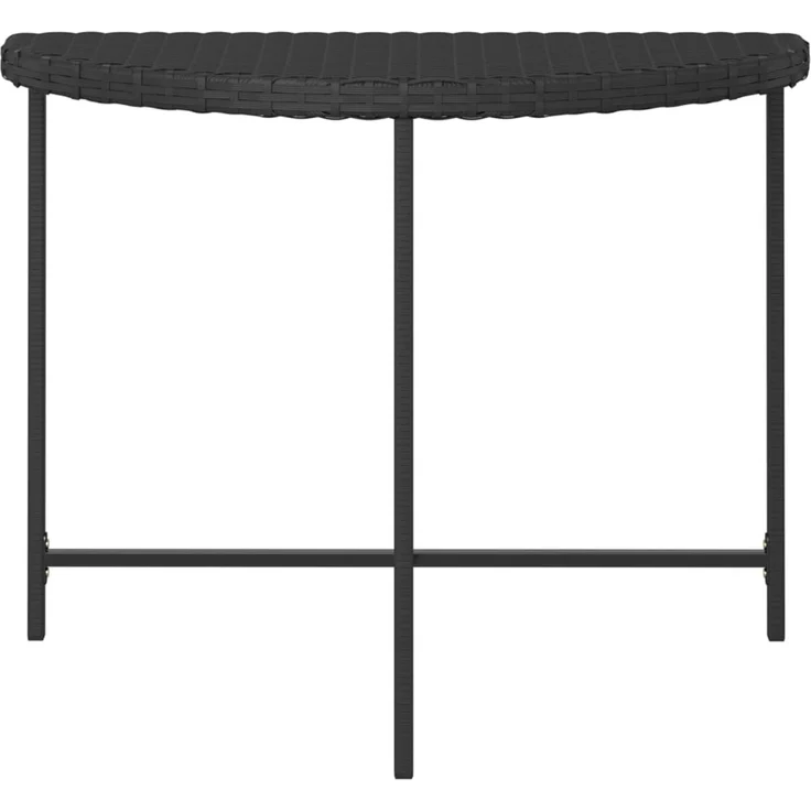 Gartentisch, Beistelltisch, Balkontisch Schwarz 100 x 50 x 75 cm Poly Rattan – Bild 4