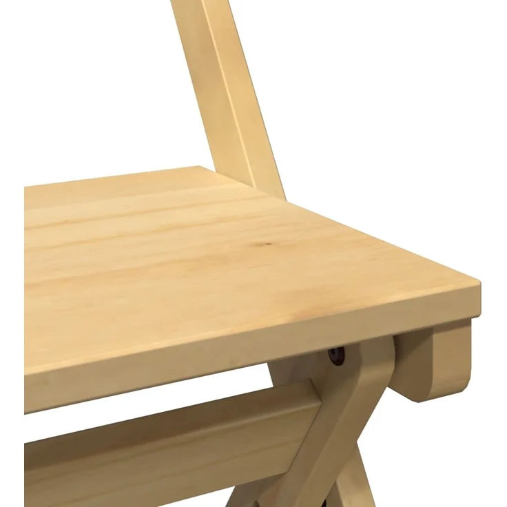 vidaXL Esszimmerstühle Klappbar 4 Stk. Corona Wachsbraun Massivholz 4013434 – Bild 8