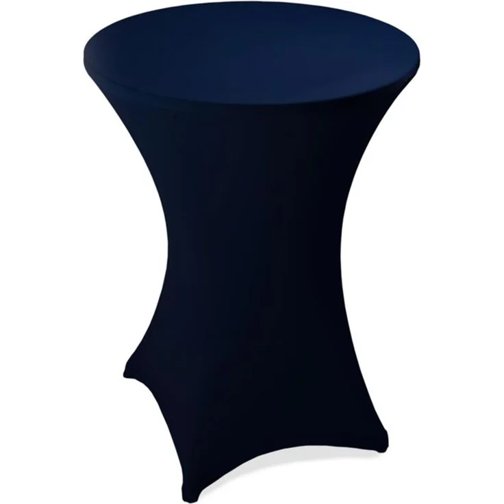 Stehtischhusse Stretch Stehtisch Ø 60 cm Tisch Husse Bistrotisch Dunkelblau – Bild 1