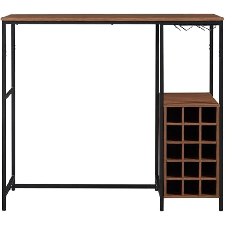 Bartisch Trøndelag 120x40x105 cm mit Weinregal für 15 Flaschen [en. casa] – Bild 5