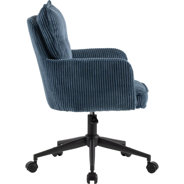 Carryhome 'LUCIE' Bürodrehstuhl, Stoff blau, 59 x 97 x 63 cm, höhenverstellbar mit Gaslift, 140 kg belastbar – Bild 3