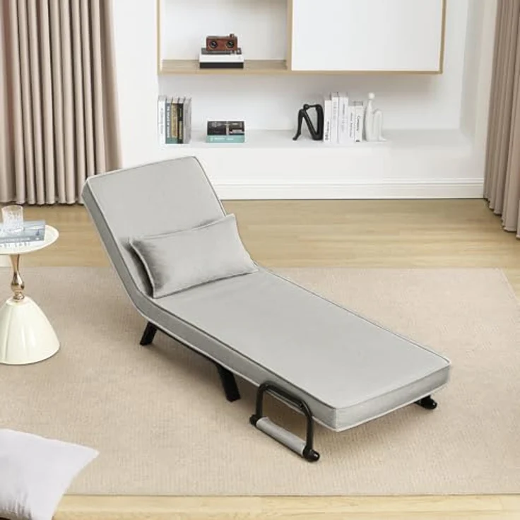Woltu Schlafsofa, 1 Teile, Schlafsessel 3 in 1, mit Bettfunktion, Sofabett Gästebett – Bild 9