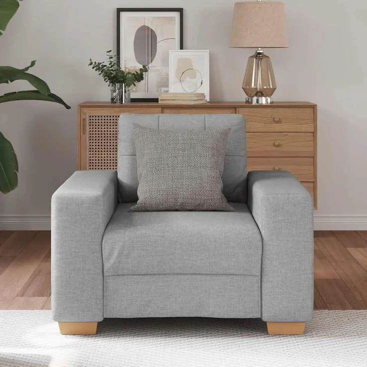 vidaXL Sofa-Sessel Wolkengrau 100x78x80 cm Stoff 4105066 – Bild 3