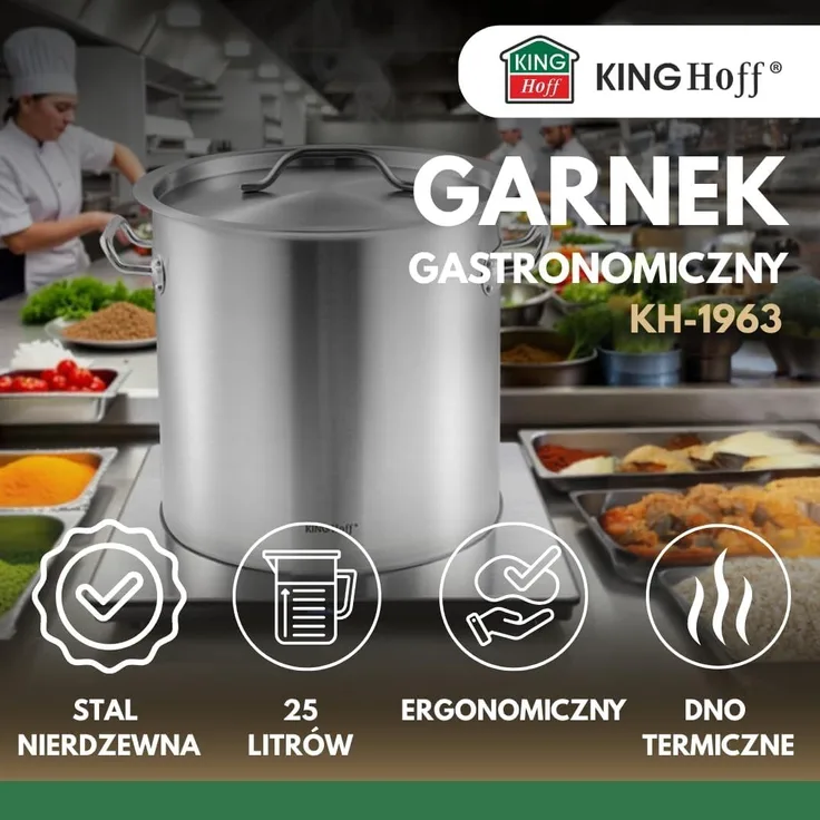 Kinghoff Kinghoff Gastronormtopf mit Deckel 25l KH1963