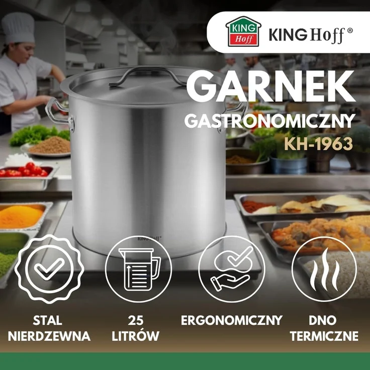 Kinghoff Kinghoff Gastronormtopf mit Deckel 25l KH1963