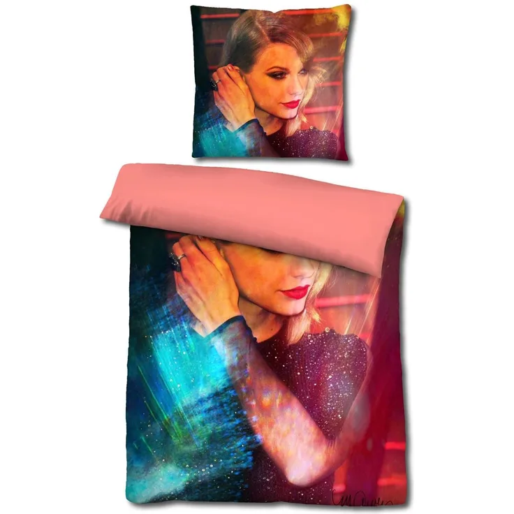 Castell Mikrofaser Wendebettwäsche Taylor Swift von Sid Maurer 135 x 200 + 80 x 80 cm
