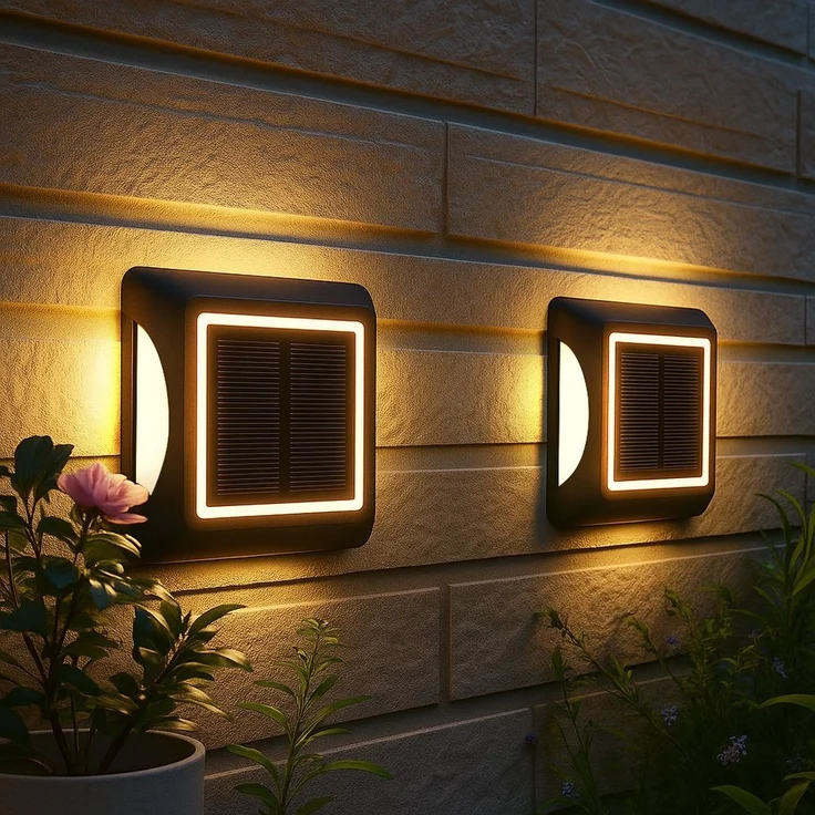 LED Solar-Wandleuchte, Bodenstrahler, IP65, Stufenschalter, L 14 cm – Bild 7