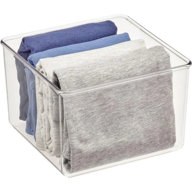 mDesign Aufbewahrung Organizer Ablage Schrankbox 4er-Set Transparent Accessoires – Bild 7