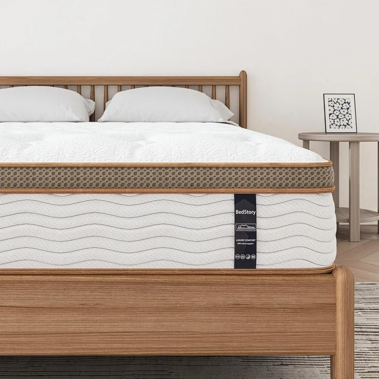 BedStory Matratze, 140x190 cm, Federn, Memory-Schaum, Hybrid-Technologie, mehrschichtig, personalisierter Komfort, Dicke 22 cm