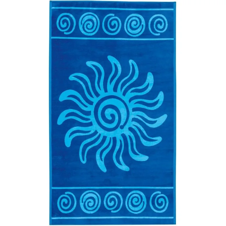 Delindo Lifestyle Strandtuch Tropical SUN, Velours (1-St), Jacquard-gewebtes Motiv XXL