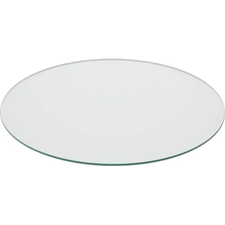Relaxdays Rundglasplatte, Transparent, 70x0.8 cm, für Ess- und Couchtische, gehärtetes Sicherheitsglas, polierte Kanten – Bild 1