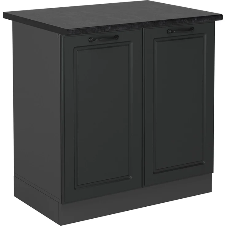 Spülenunterschrank R-Line Anthrazit Landhaus 80 cm , AP Anthrazit Vicco – Bild 1