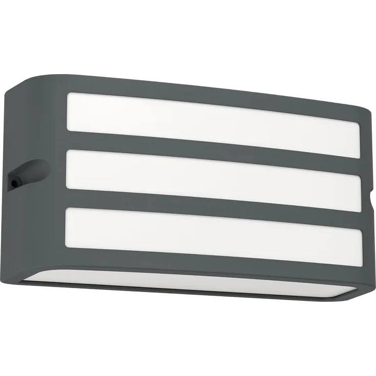 Eglo 900811 Wandleuchte CAMARDA Alu anthrazit E27 1X40W IP54 L:22cm H:11cm