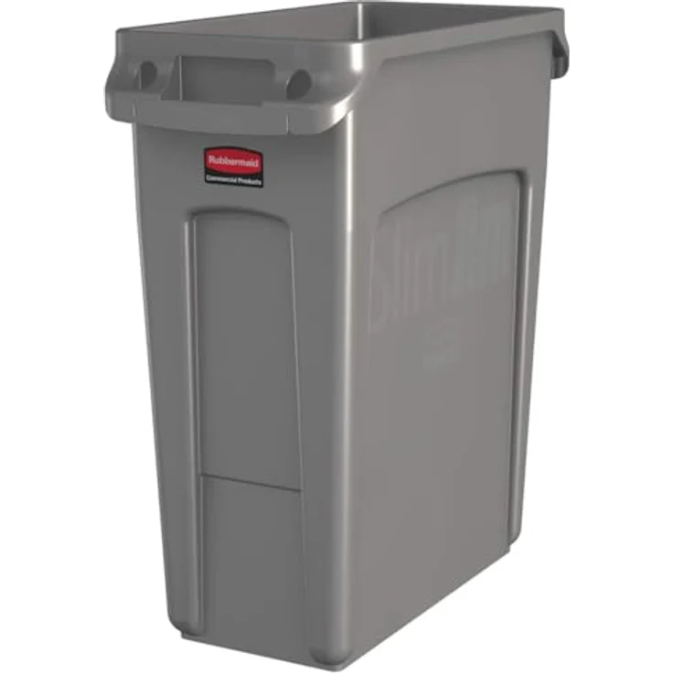 Rubbermaid Vented Slim Jim Rubbish Bin Waste Receptacle, 60 Litres, Beige, Plastic, 1971259 – Bild 2