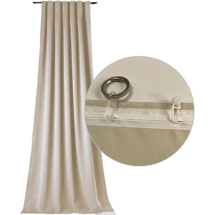 novumfix Verdunkelungsvorhang Sunout/15 beige Thermovorhang XXL Kräuselband bis 400 cm lang, verdunkelnd, extra lang
