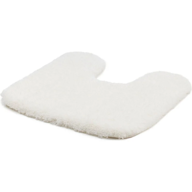 Gözze - Deluxe Badteppich mit Ausschnitt und extra hohem Flor, 100% Polyester (Mikrofaser), Mit Antirutschbeschichtung, 50x45 cm - Creme – Bild 1