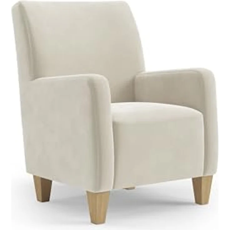 Cavadore Sessel Vida / Polstersessel im trendigen Design / 74 x 93 x 81 / Mikrofaser, Naturweiß – Bild 2