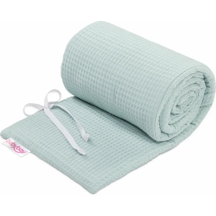 babybay Nestchen Waffelpiqué passend für Modell Maxi, Boxspring, Comfort und Comfort Plus, zartblau