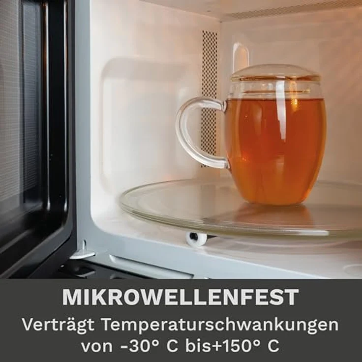 Creano Teeglas All in one, mit Glassieb & Henkel, Borosilikatglas, 3-teilig – Bild 7