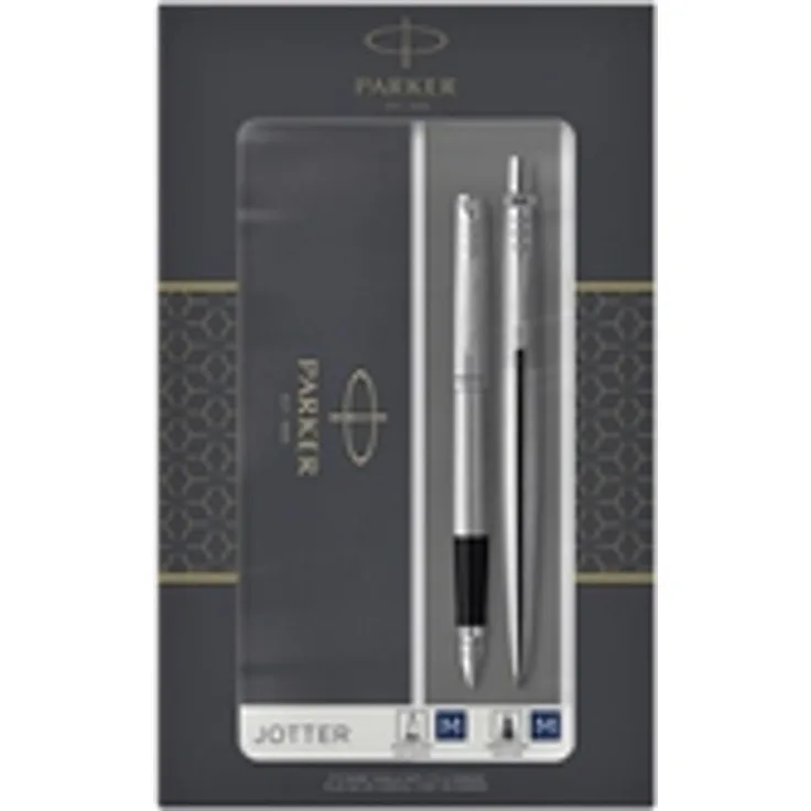 PARKER Füller & Kugelschreiber DuoSet Jotter Edelstahl C.C. Geschenkbox