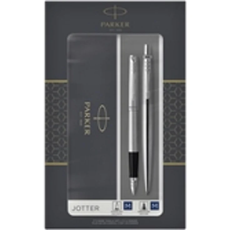 PARKER Füller & Kugelschreiber DuoSet Jotter Edelstahl C.C. Geschenkbox