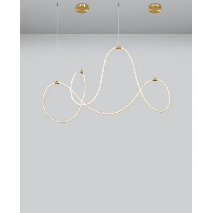 Nova Luce 9082093 CERELIA LED Pendelleuchte 3000K Messing Gold – Bild 4