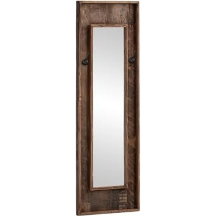 Wandspiegel Sumatra aus recyceltem Holz 50x160 cm Rustikal Landhausstil mit Haken – Bild 1