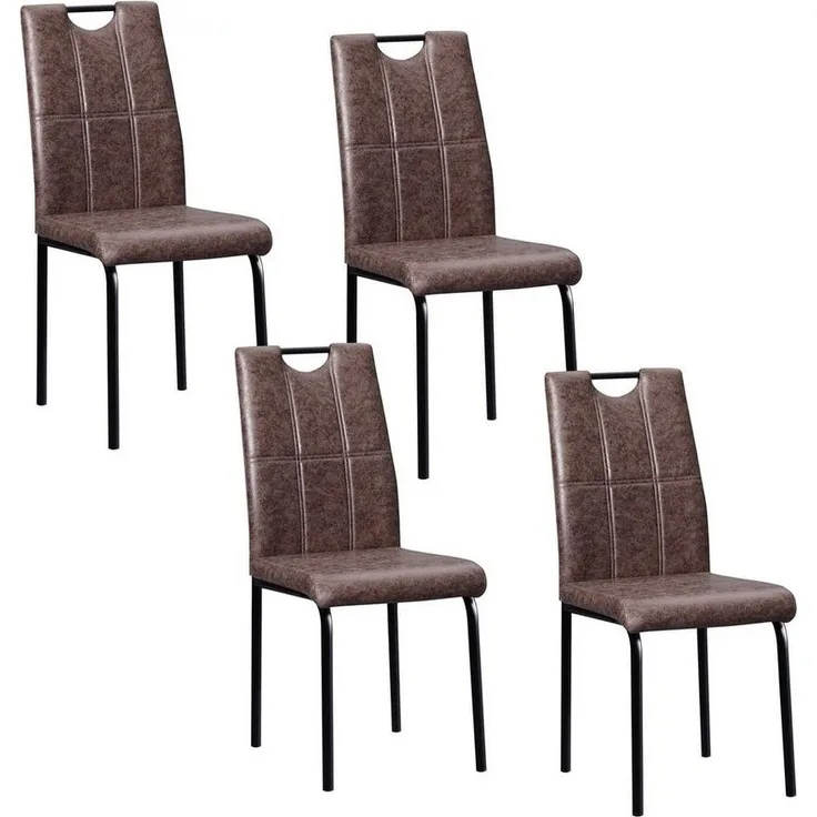 HTI-Living Polsterstuhl Esszimmerstuhl Denton Antikbraun 4er-Set (Set, 4 St), Polsterstuhl