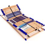 stabiler Lattenrost 100% BUCHE - Kopf- und Fußteil verstellbar - SCHULTERFRÄSUNG, 7 Zonen, 44 Federleisten, Härte-Regulierung, Mittelgurt - VARIO COMFORT 44® - 100% fertig montiert (70x190 cm)