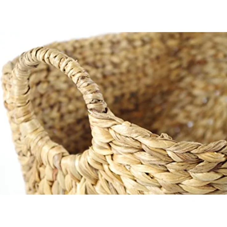 Kobolo Aufbewahrungskorb Korb aus Wasserhyazinthe mit Griffen 56x40x41cm – Bild 4
