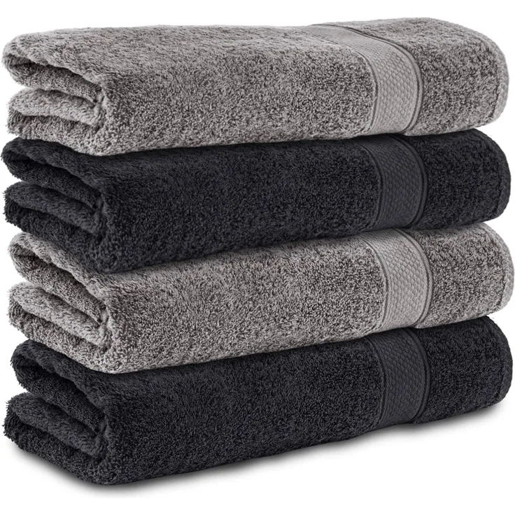Komfortec Handtuch Set 100% Baumwolle, 470 g/m², Frottee (Set, 4-St), Handtücher 50x100 cm Set, Weich
