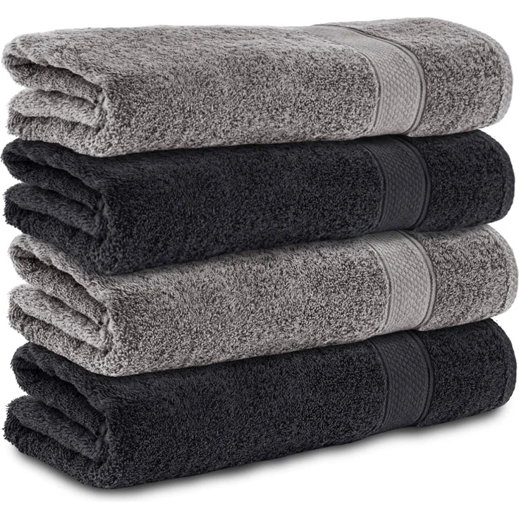 Komfortec Handtuch Set 100% Baumwolle, 470 g/m², Frottee (Set, 4-St), Handtücher 50x100 cm Set, Weich