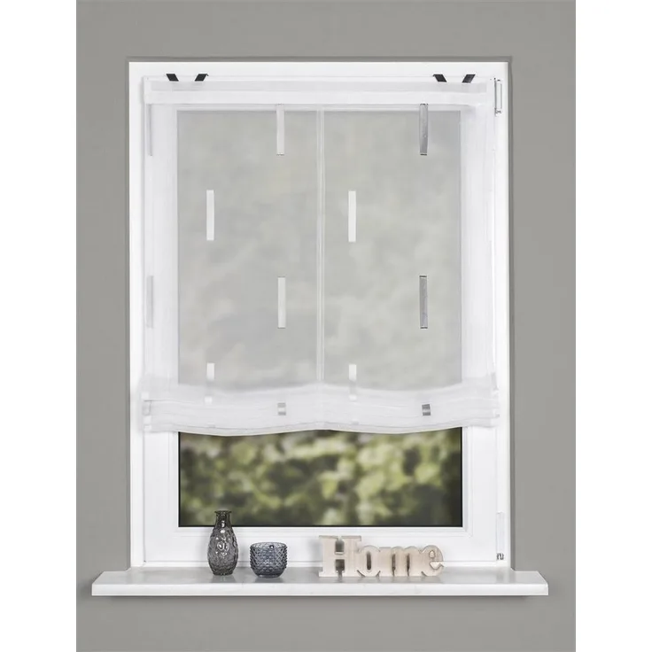 HOME WOHNIDEEN Raffrollo Home Wohnideen Raffrollo Easy-Fix Scherli 130 x, standard