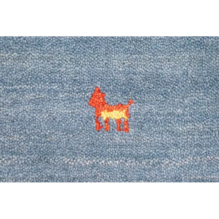 Gabbeh Teppich - Indus »Agra« 160 x 90 cm - hellblau – Bild 3
