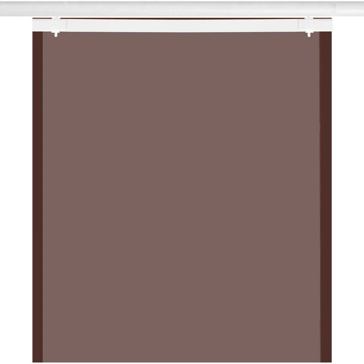 Bestlivings Flächenvorhang Elena (B x H) 60 x 260 cm inkl. Zubehör Schoko, transparenter einfarbiger Schiebevorhang, in vielen Farben – Bild 5
