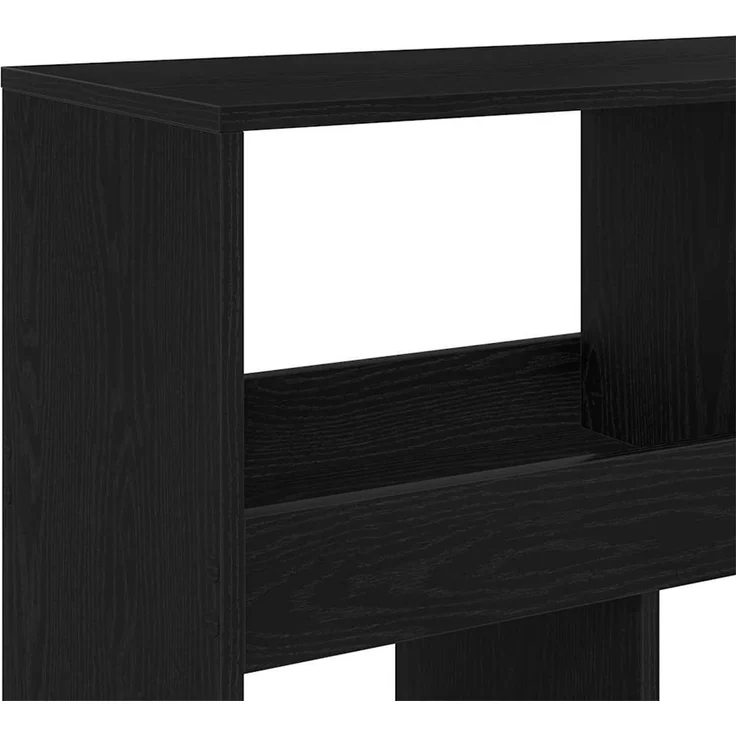 vidaXL Bücherregal 2 pcs Schwarz Eichen-Optik 100 x 33 x 187,5 cm 3345125 – Bild 8