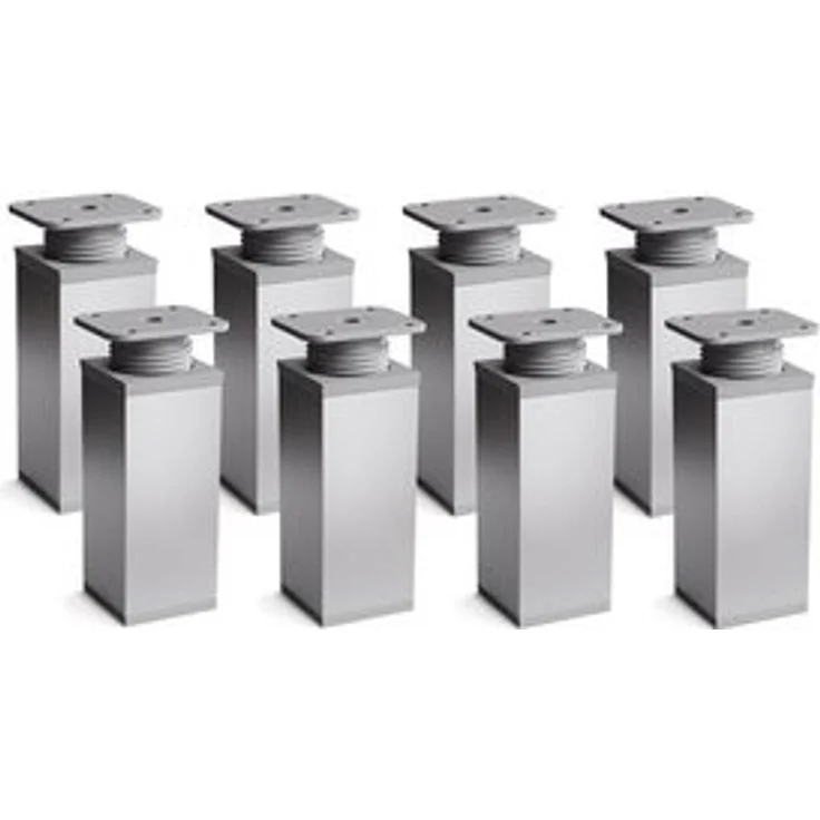 sossai® Möbelfuß Design-Möbelfüße, 4er & 8er Set, höhenverstellbar MFV1, Farbe: Alumin, (8-St), Farbe: Aluminium – Bild 6