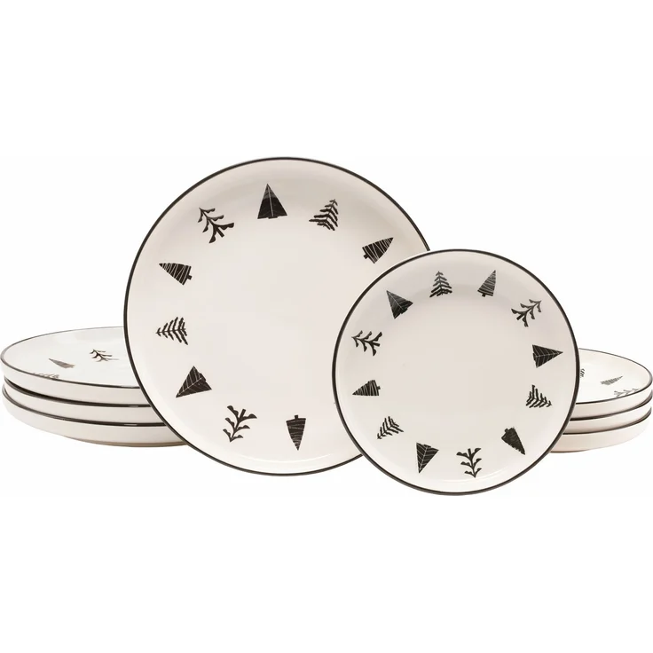Nordic Christmas Black, Tellerset 8-tlg (mo) – Bild 1