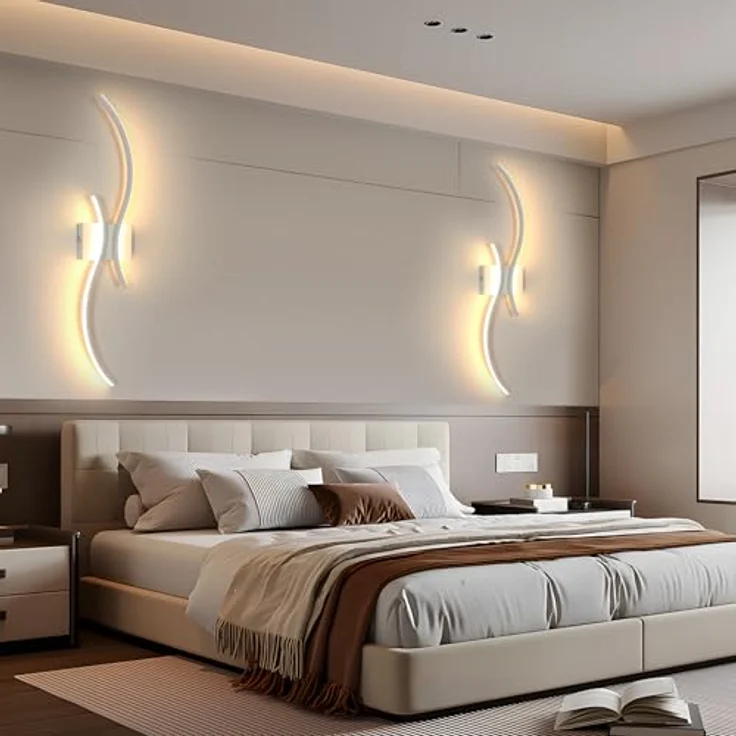 Goeco LED Wandleuchte Dimmbar, 80cm Lang Wandlampe Innen 2 Fimmige 3000K-6500K, Memory-Funktion, Modern LED Wandbeleuchtung für Flur Treppenhaus Wohnzimmer Schlafzimmer, Weiß – Bild 8