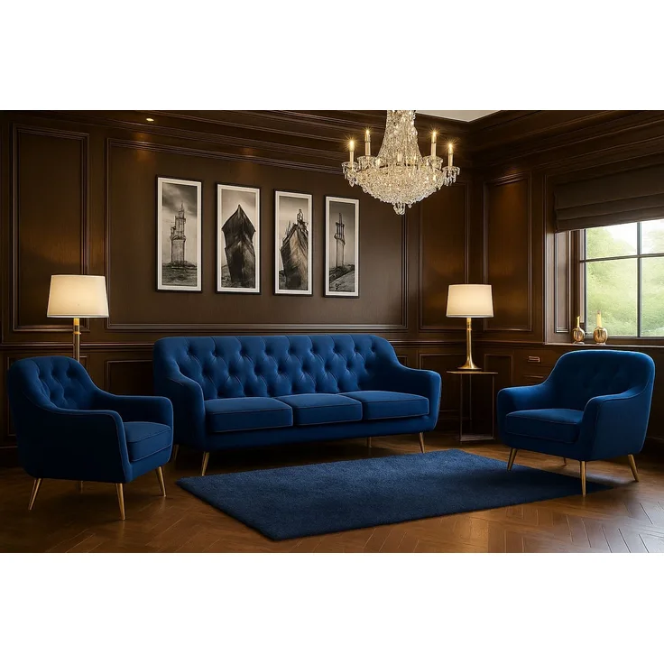 Wohnzimmer-Set BENITO 3: 3-Sitzer Sofa + 2 Sessel