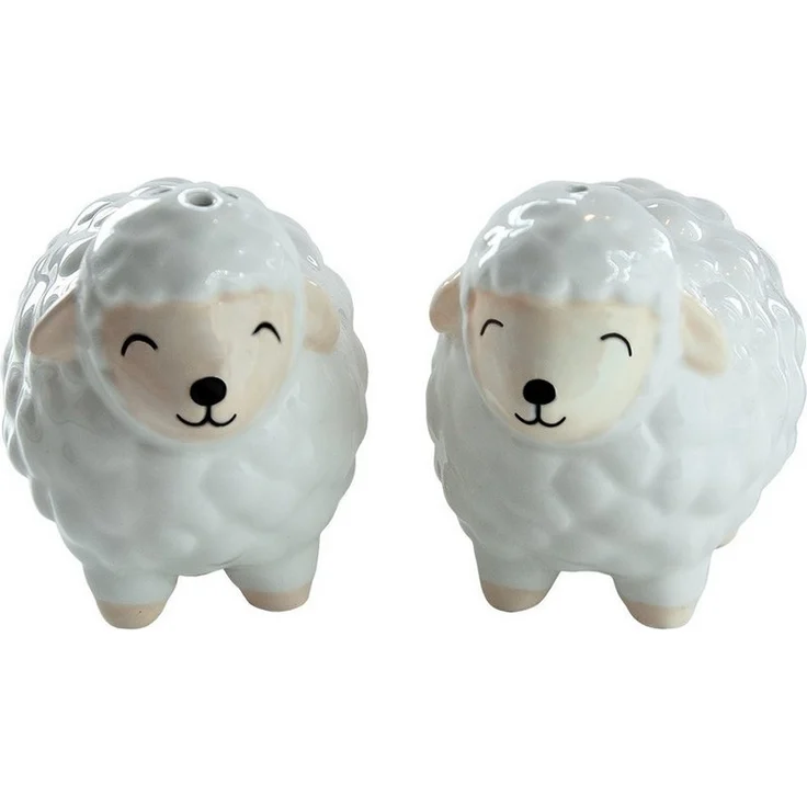 Sass & Belle Salz- / Pfefferstreuer Schaf, (Set, 2-tlg), Dolomit, Lamm, weiß-beige – Bild 3