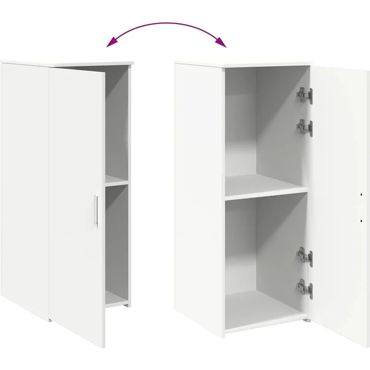 vidaXL Lagerschrank Weiß 40 x 45 x 103,5 cm Holzwerkstoff 859033 – Bild 9