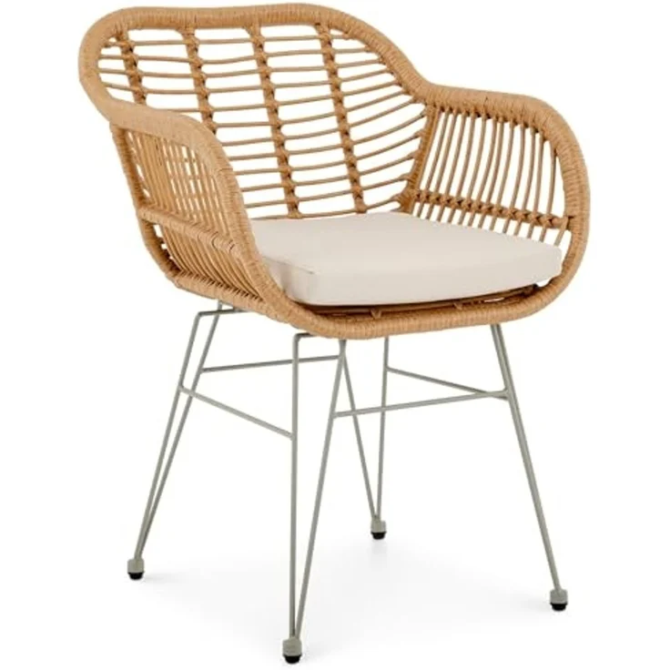 IDIMEX Gartenstuhl PARAMO (2 St), In & Outdoor Esszimmerstuhl 2er Set mit Metallgestell in Rattan Optik – Bild 3